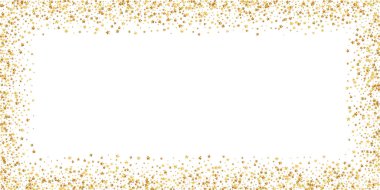 Altın yıldızlı, ışıl ışıl konfeti. Dağınık zm