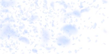 Açık mavi çiçek yaprakları dökülüyor. Yüce rom.