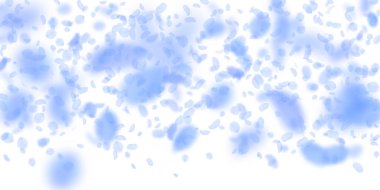 Koyu mavi çiçek yaprakları dökülüyor. Fantezi aşk.