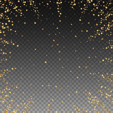 Altın konfeti konfeti konfetisi. Dağınık