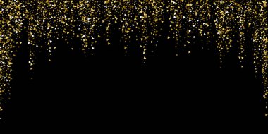 Gold triangles luxury sparkling confetti. Scattere clipart
