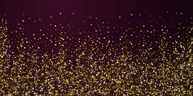 Altın üçgenler, ışıl ışıl konfeti. Scattere
