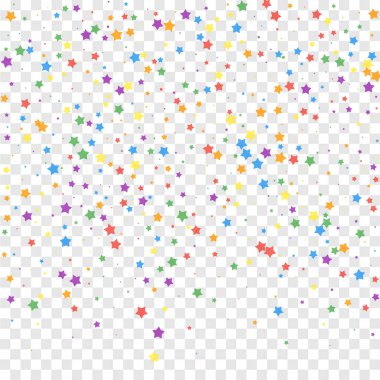 Şenlikli konfeti. Kutlama yıldızları. Neşeli yıldızlar 