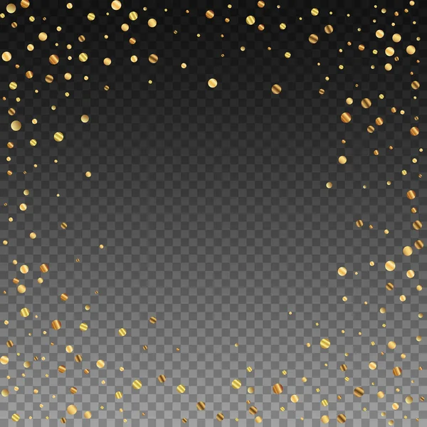 Confettis étincelants de luxe en or clairsemé. Sc. — Image vectorielle