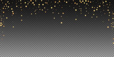 Altın yıldızlı, pırıl pırıl lüks konfeti. Scatt.