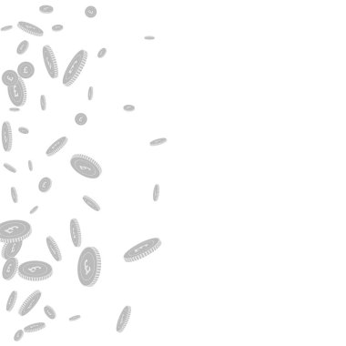 İngiliz sikkeleri düşüyor. Dağınık siyah ve w