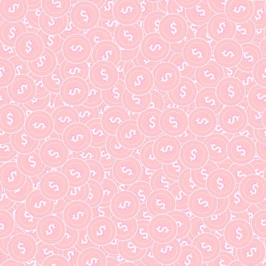 Amerikan Doları bakır seamless modeli paraları. Nea