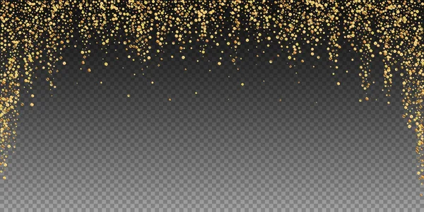 Gouden confetti luxe sprankelende confetti. Verspreid — Stockvector