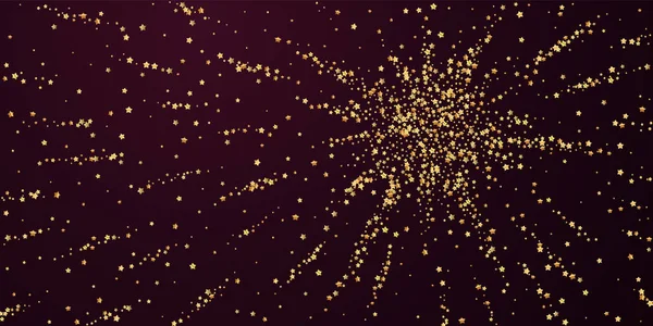 Étoiles d'or luxe confettis étincelants. Dispersé sm — Image vectorielle