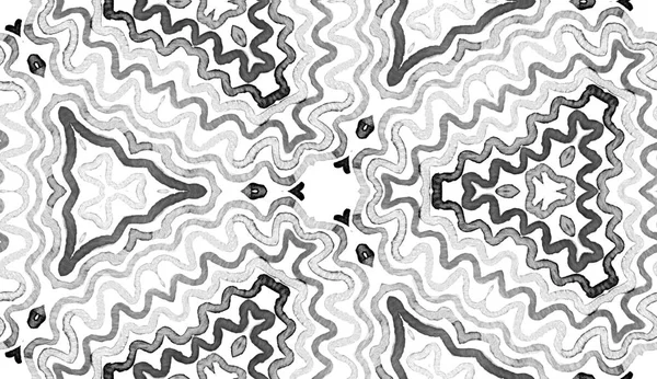 Zwart Wit Geometrische Aquarel Creatief Naadloos Patroon Hand Getekende Strepen — Stockfoto
