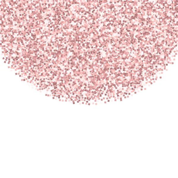 Glitter ouro rosa luxo espumante confete. Dispersão — Vetor de Stock