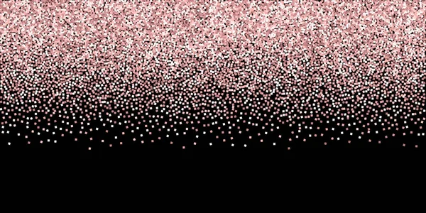 ピンクゴールドの輝き高級スパークリングコンフェッティ。散布図 — ストックベクタ