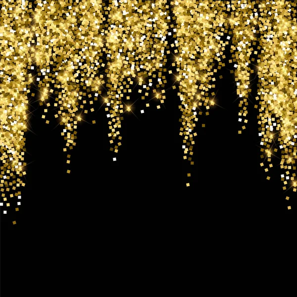 Mousserande guld lyx mousserande konfetti. Spridningsmönster — Stock vektor