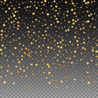Nadir bulunan altın konfeti konfeti konfetisi. Kare