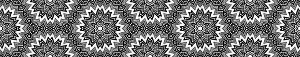 Dark black and white Seamless Border Scroll. Geometric Watercolor Frame. Amazing Seamless Pattern. Medallion Repeated Tile. Adorable Chevron Ribbon Ornament.