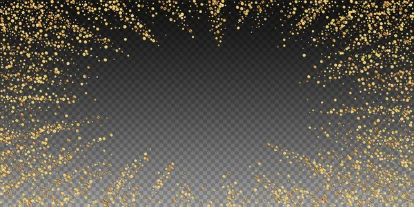 Gold confetti luxury sparkling confetti. Scattered — Stock Vector