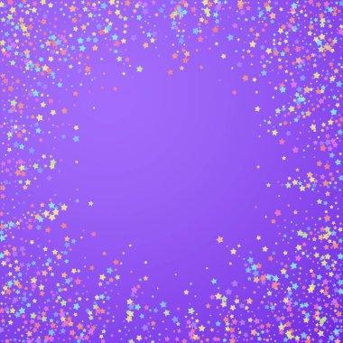Şenlikli konfeti. Kutlama yıldızları. Renkli yıldız