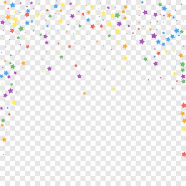 Şenlikli konfeti. Kutlama yıldızları. Neşeli yıldızlar 