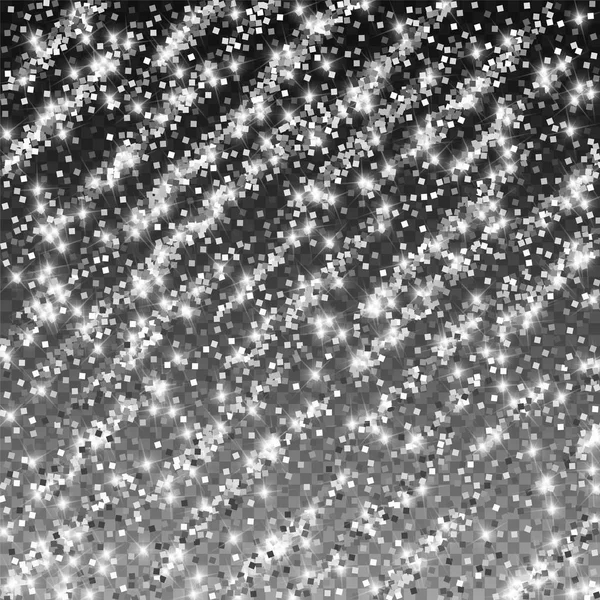 Confettis étincelants de luxe argent étincelant. Scatte — Image vectorielle