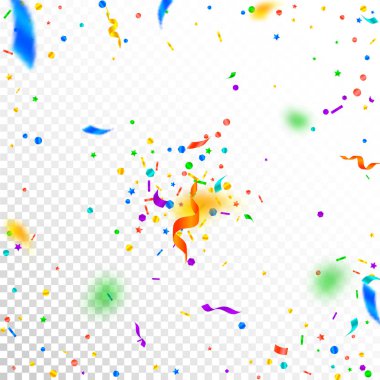 Flama ve konfeti. Festival tinsel ve ri folyo