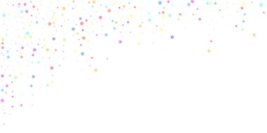 Şenlikli konfeti. Kutlama yıldızları. Renkli yıldız