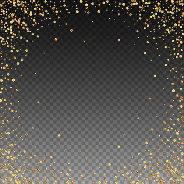 Gouden confetti luxe sprankelende confetti. Verspreid — Stockvector