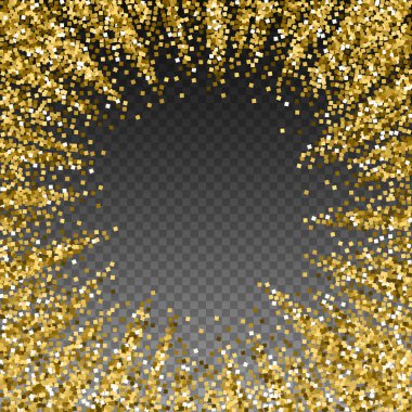 Altın parıltılı lüks konfeti. Dağınık 