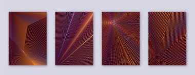 Sanat kartı. Soyut çizgiler modern broşür 