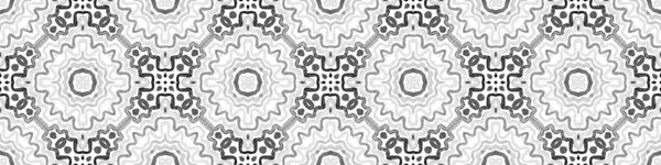 Black and white Seamless Border Scroll. Geometric