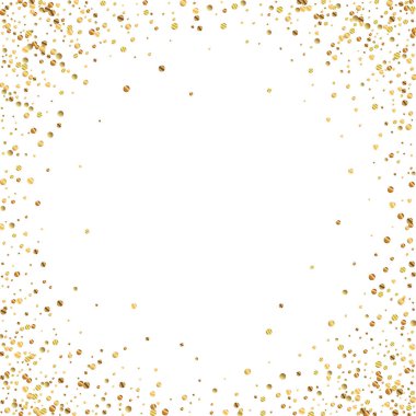 Altın konfeti konfeti konfetisi. Dağınık
