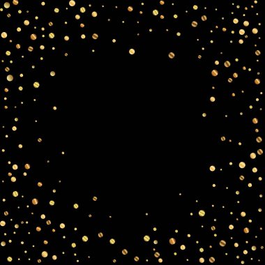 Nadir bulunan altın konfeti konfeti konfetisi. Kare