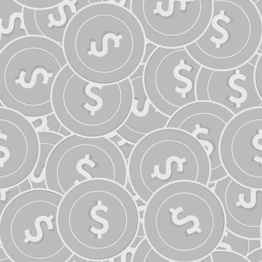 Amerikan doları gümüş sikkeler dikişsiz desen. Biz