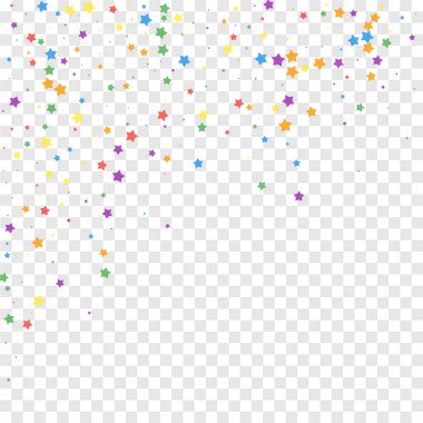 Şenlikli konfeti. Kutlama yıldızları. Neşeli yıldızlar 