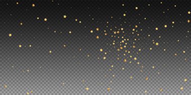 Altın yıldızlı, pırıl pırıl lüks konfeti. Scatt.