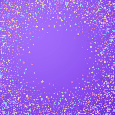 Şenlikli konfeti. Kutlama yıldızları. Renkli yıldız