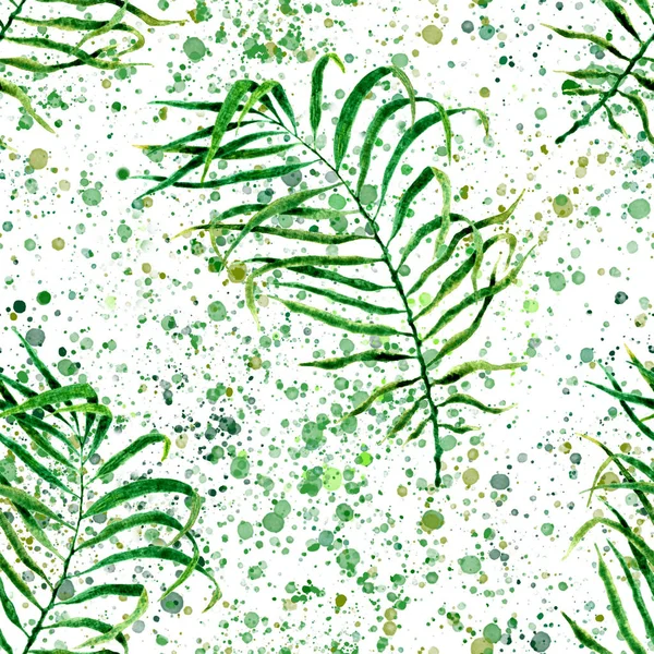 Tropical seamless pattern. Watercolor flapping pal — Stock Photo, Image