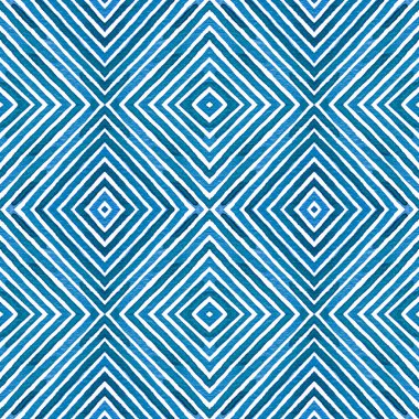 Mavi Geometrik Suluboya. Meraklı Kusursuz Düzen