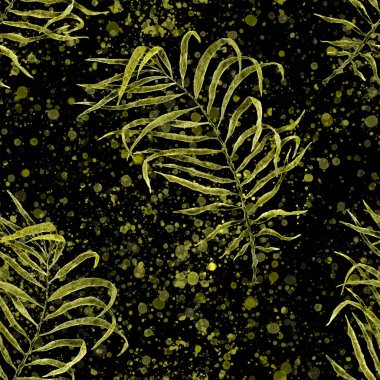 Tropikal seamless modeli. Suluboya çırpma dostum