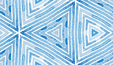 Mavi Geometrik Suluboya. Meraklı Kusursuz Düzen