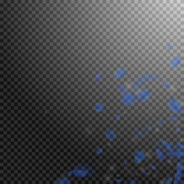 Koyu mavi çiçek yaprakları dökülüyor. Enerjik Ro