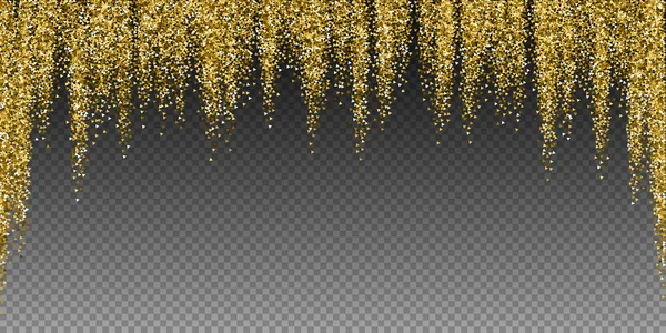 Gouden driehoeken glitter luxe sprankelende confetti. — Stockvector
