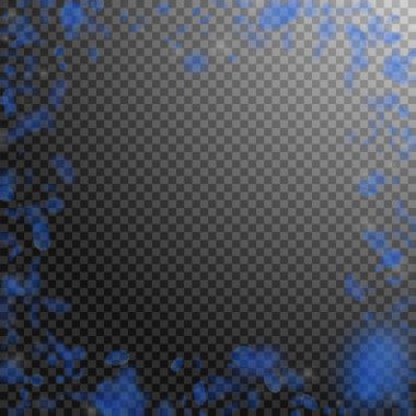 Koyu mavi çiçek yaprakları dökülüyor. Sevimli Roma