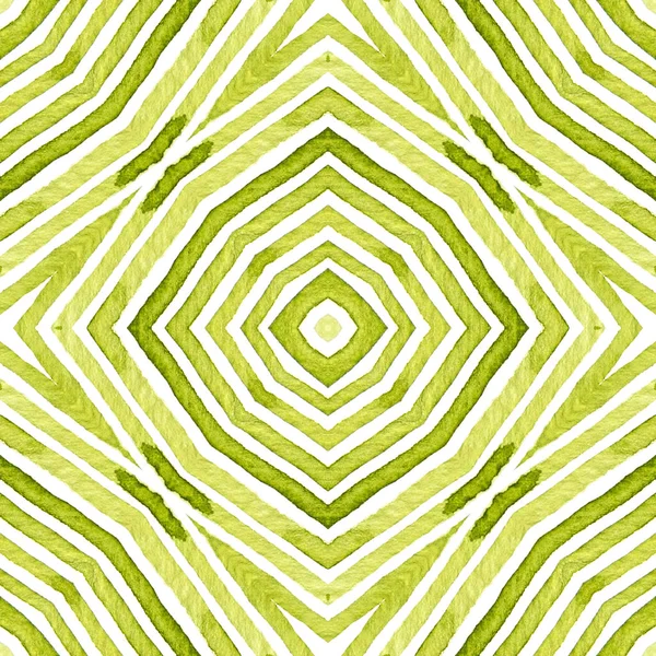 Zielony akwarela geometryczne. Przyzwoity Tupot bezszwowe — Zdjęcie stockowe