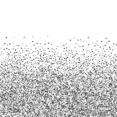 Yuvarlak gümüş parıltılı, ışıltılı konfeti. Kare