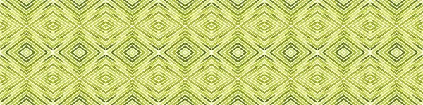 Green Seamless Border Scroll (en inglés). Acuarela geométrica — Foto de Stock