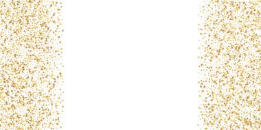 Altın yıldızlı, ışıl ışıl konfeti. Dağınık zm