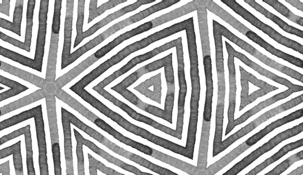 Acuarela geométrica en blanco y negro. Costura curiosa — Foto de Stock