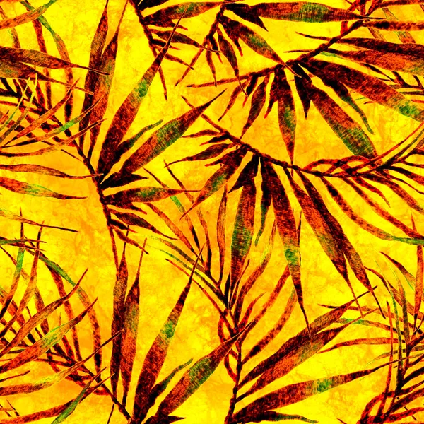 Tropikal seamless modeli. Suluboya kaotik palm — Stok fotoğraf
