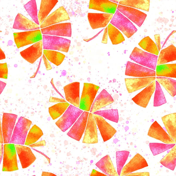 Tropical seamless pattern. Watercolor childish pal
