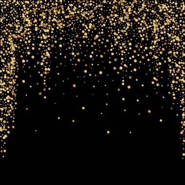 Altın konfeti konfeti konfetisi. Dağınık